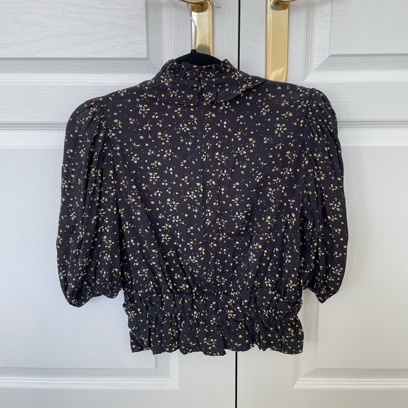 Ganni Floral Crepe Blouse - Picture 2 of 7